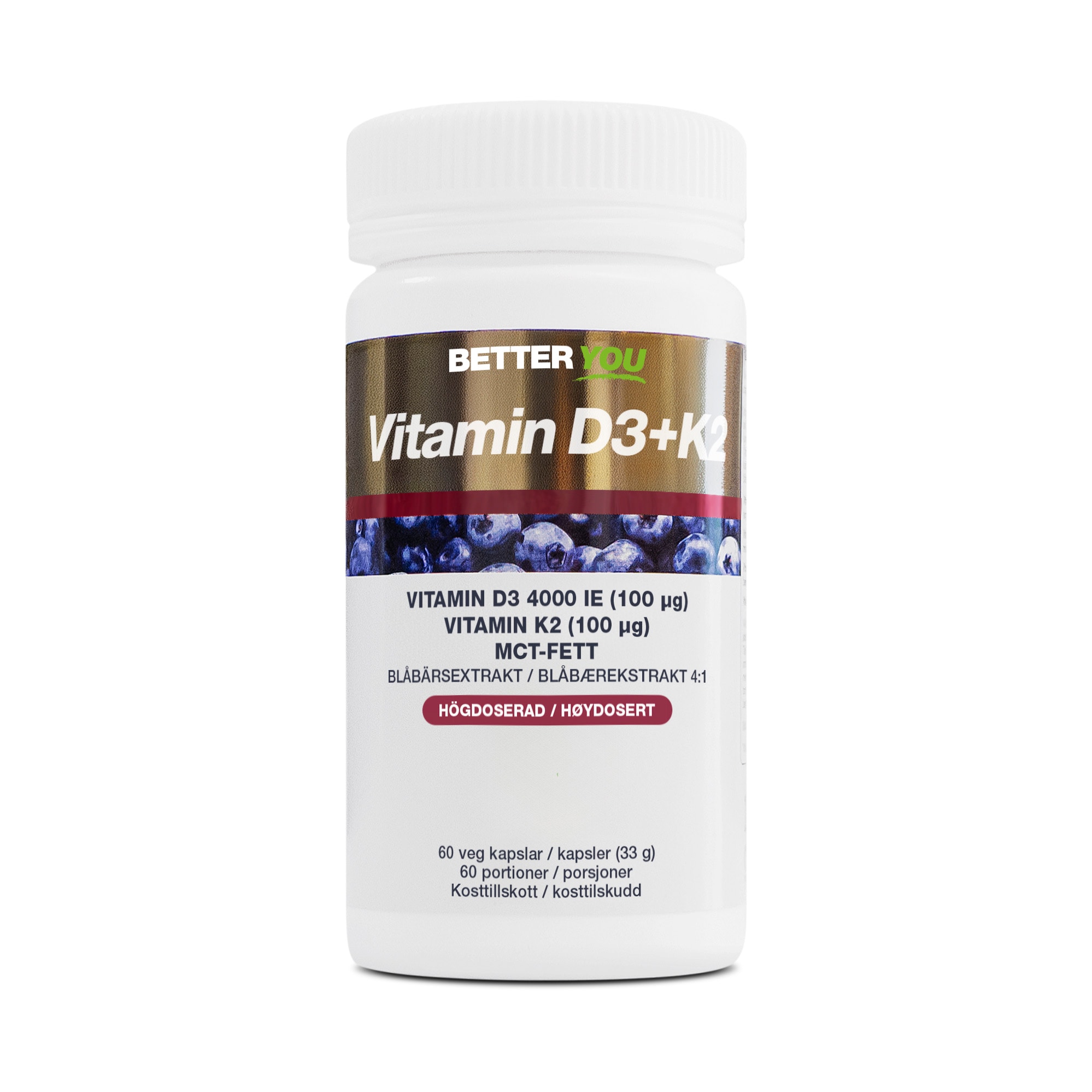 Vitamin D3 4000IE + K2 100µg - 60 kaps