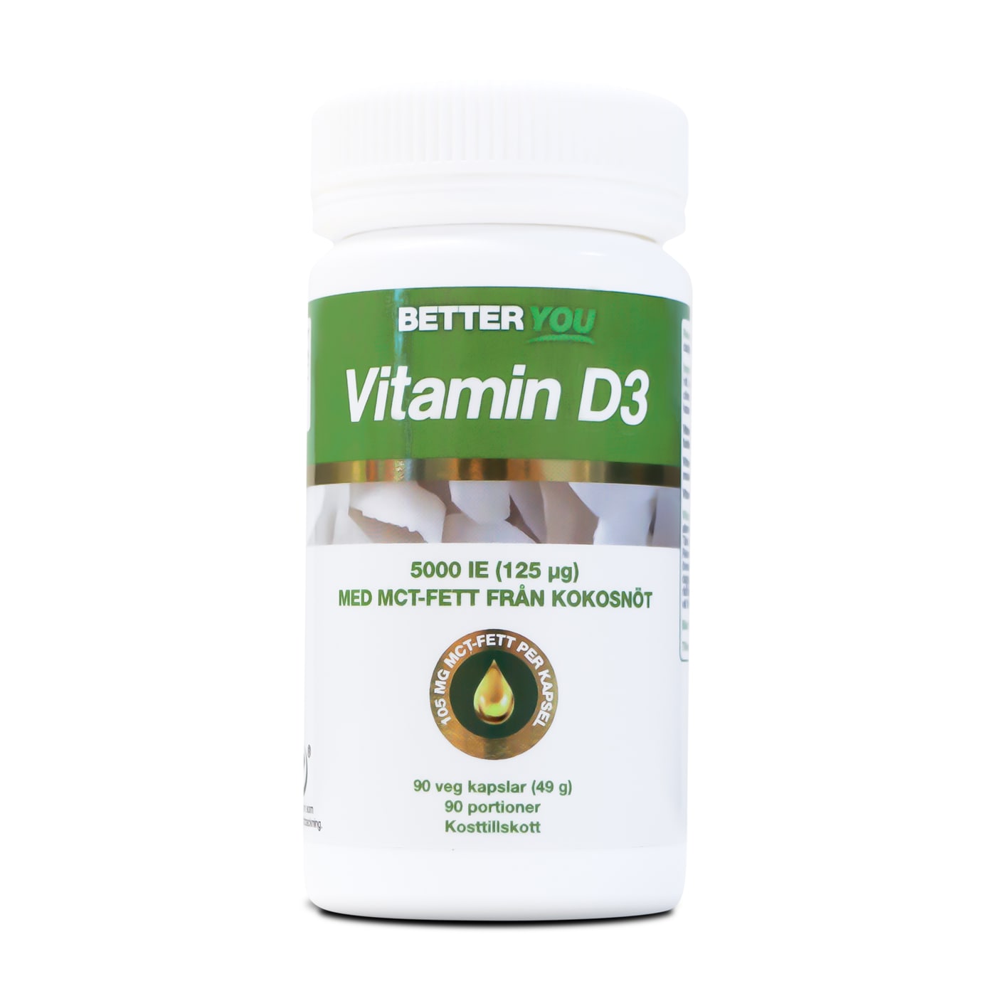 Vitamin D3 5000IE + MCT-Fett - 90 kaps