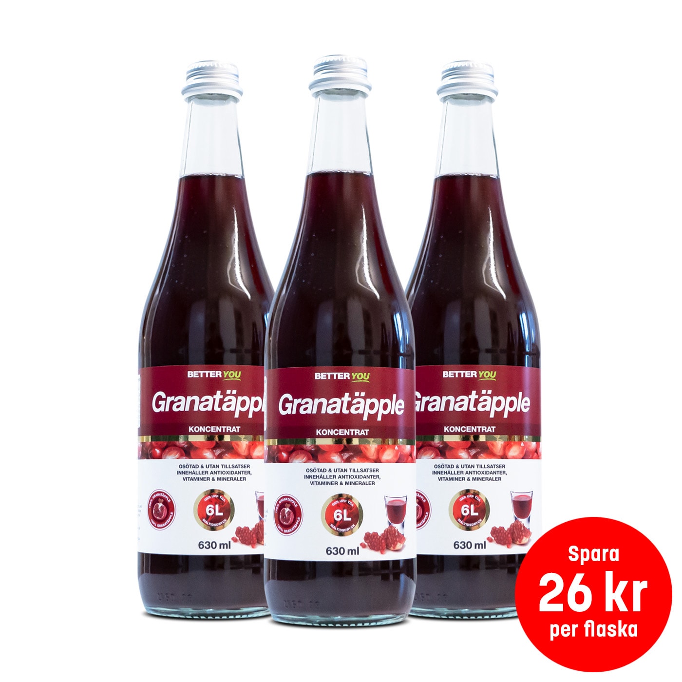 Granatäpplejuice 630 ml